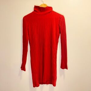 Long Sleeve Red Dress by Shein